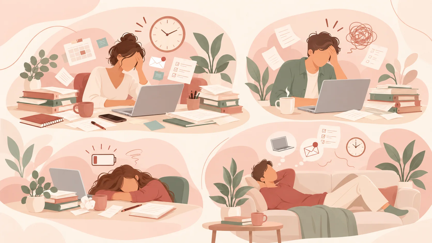 Stress, surcharge et épuisement dans la vie professionnelle