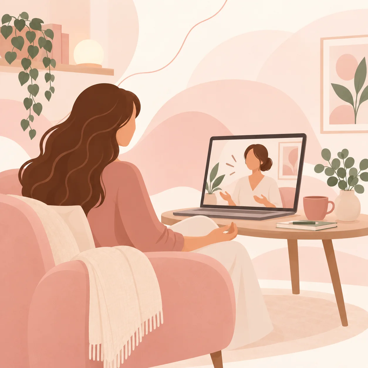 Illustration séance en visioconférence
