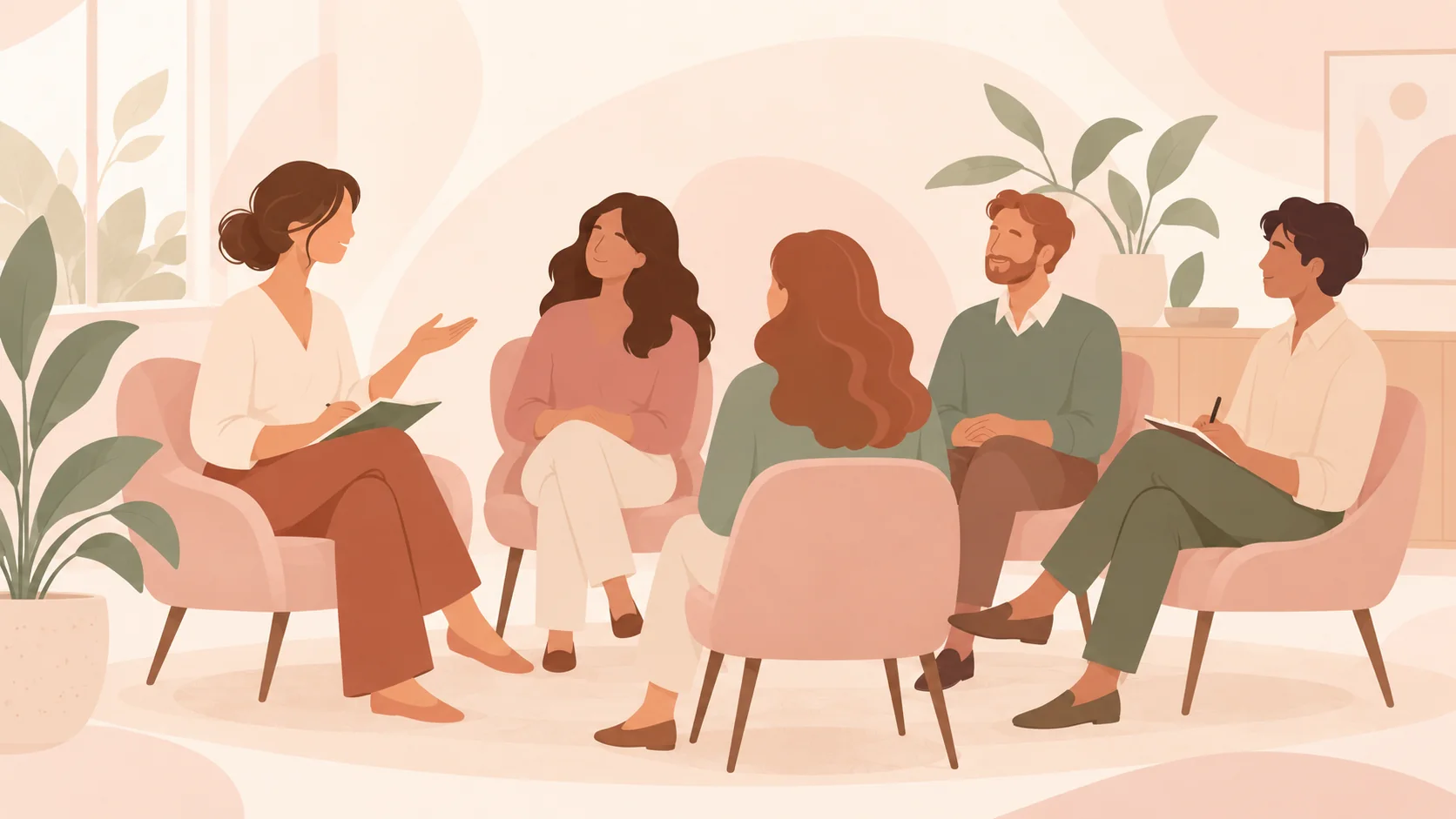 Illustration d'un atelier collectif en entreprise